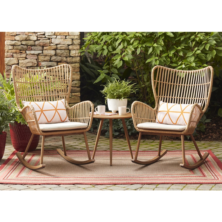 Style Selections Lynton 3Piece Metal Frame Patio Conversation Set with