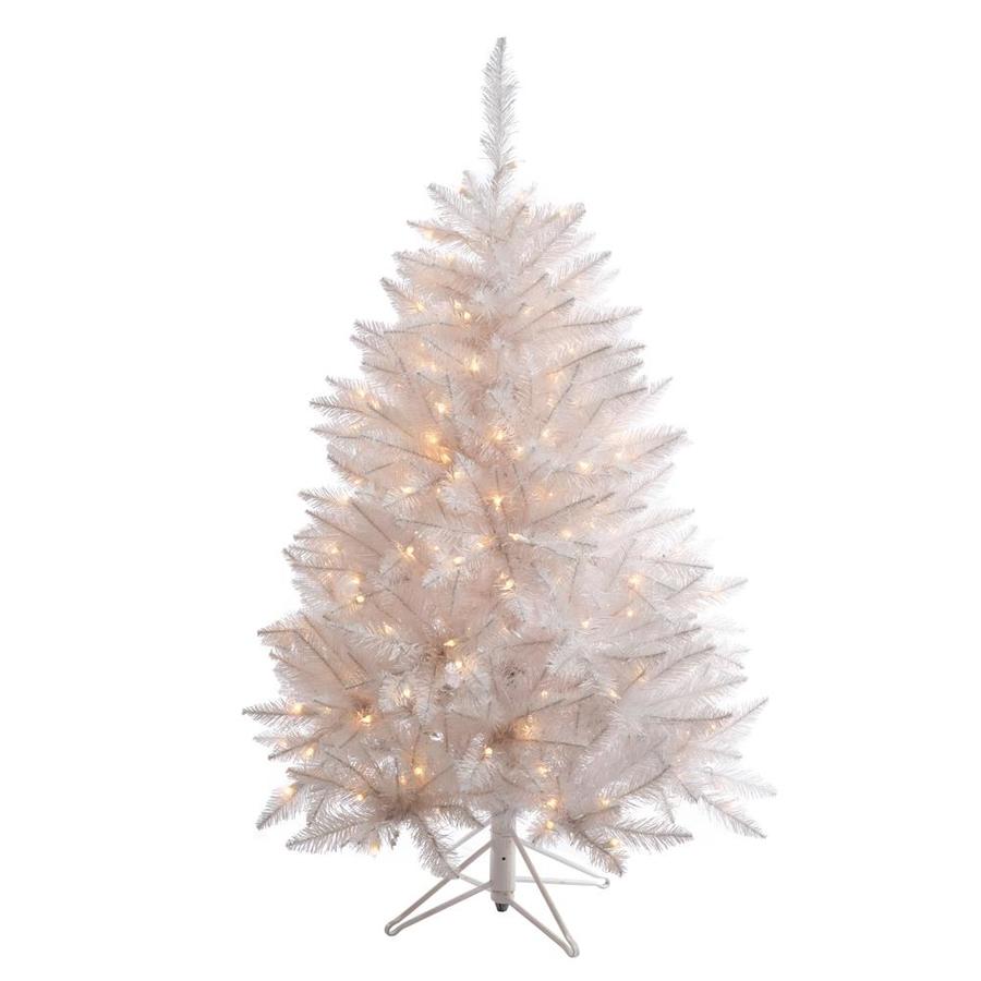 Vickerman 26-ft Pre-Lit Traditional White Artificial Christmas Tree