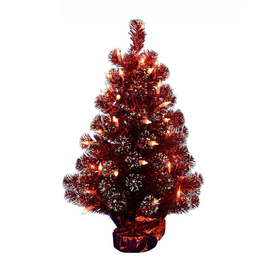 red artificial tree