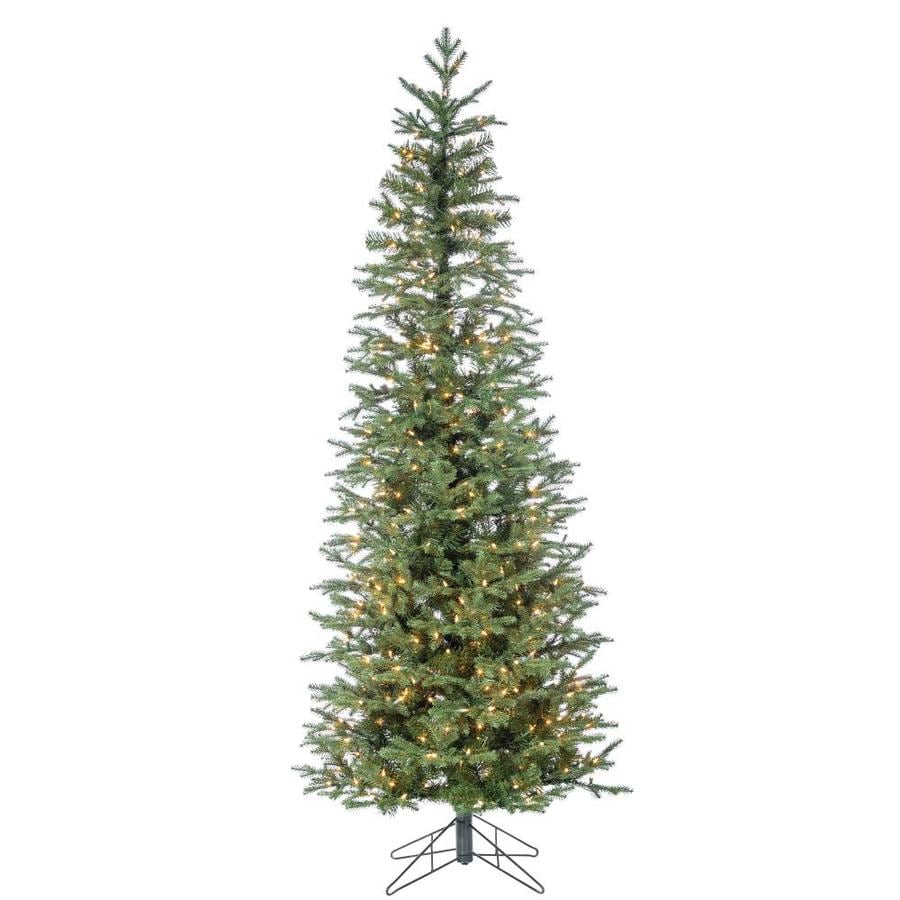 Sterling Tree Company 6-ft Pre-Lit Slim Artificial Christmas Tree with