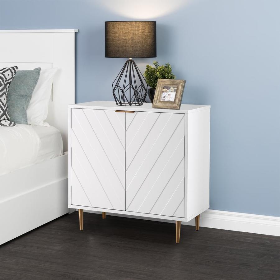 Casainc Storage Cabinet Side Table With 2 Drawer For Bedroom And Bathroom In The Nightstands Department At Lowes Com