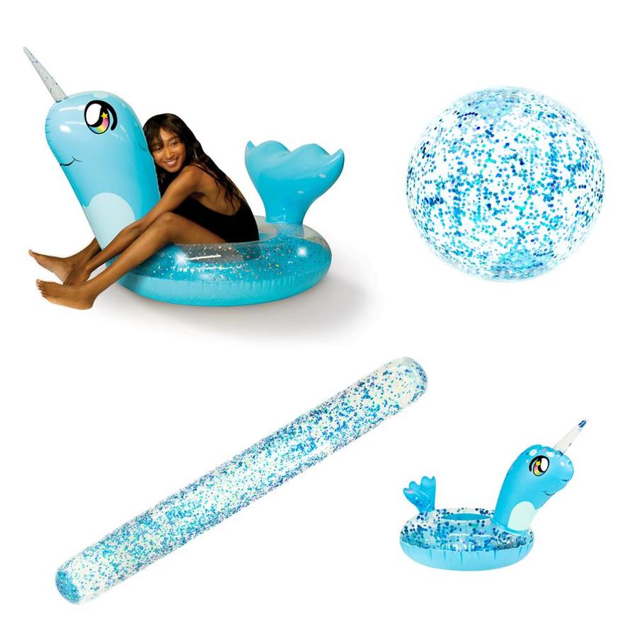 PoolCandy PoolCandy Party Pack-Glittered Narwhal 4 Piece Pack- Jumbo ...