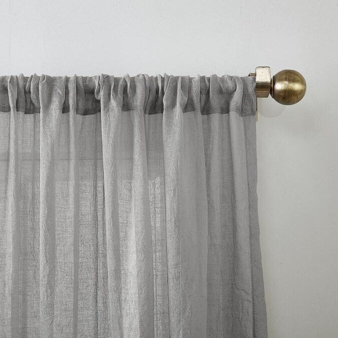 No. 918 No. 918 Lourdes 84-in Curtain Panel in Gray in the Curtains