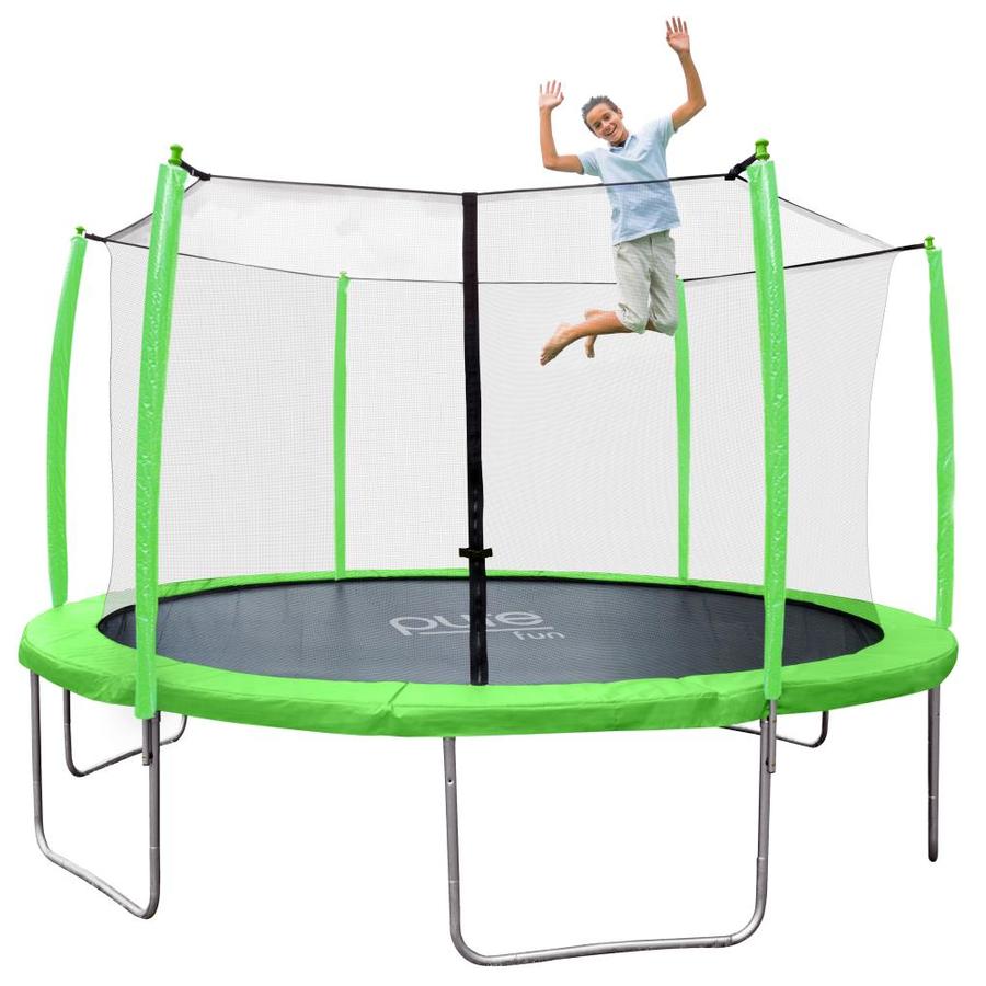 Pure Fun Pure Fun Supa Bounce 12 Foot Trampoline With Enclosure In The Trampolines Department At Lowes Com