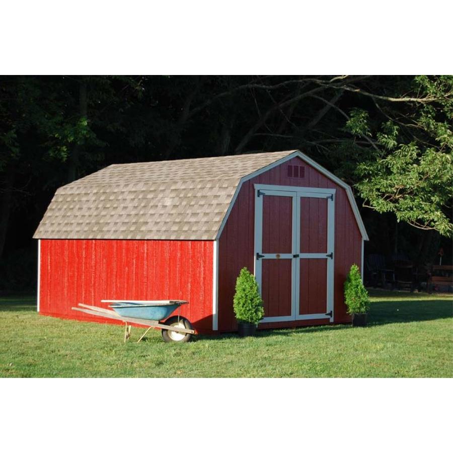 Little Cottage Company Value Gambrel 10 Ft X 18 Ft Wood Storage Building Precut Kit With 4 Ft 6998