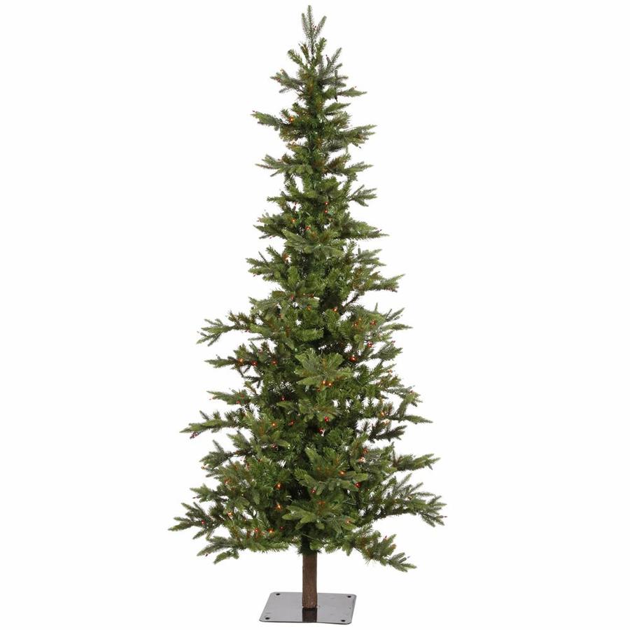 Vickerman 8ft Prelit Traditional Slim Artificial Christmas Tree with