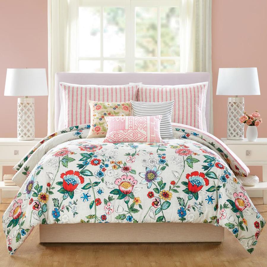 Smart Linen Reversible Coverlet Bedspread Bedding Set Oversize Bermuda Flower Floral Bed Cover New # Lily Coral, Twin//XL Twin
