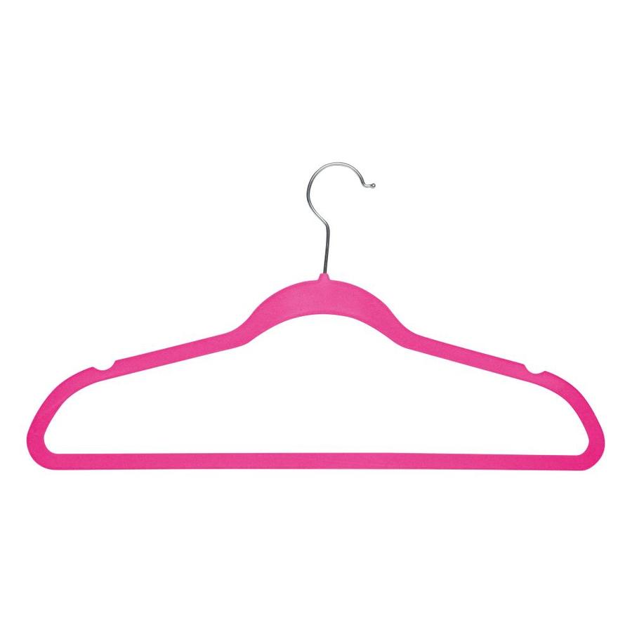 Simplify 10Pack Plastic NonSlip Grip Clothing Hanger (Pink) in the