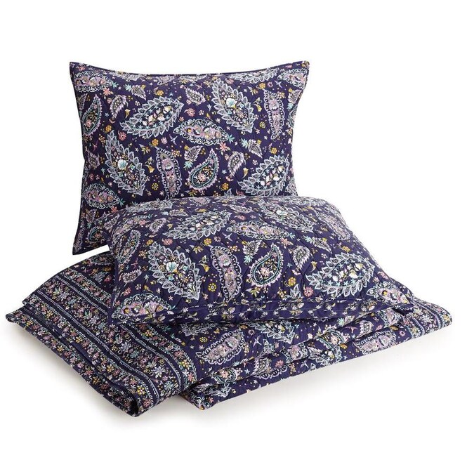 Vera Bradley French Paisley Purple King Quilt Set in the Bedding Sets department at Lowes.com