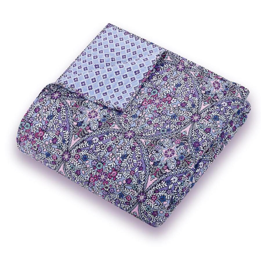 Vera Bradley Kaleidoscope Purple Reversible King Quilt (Cotton with