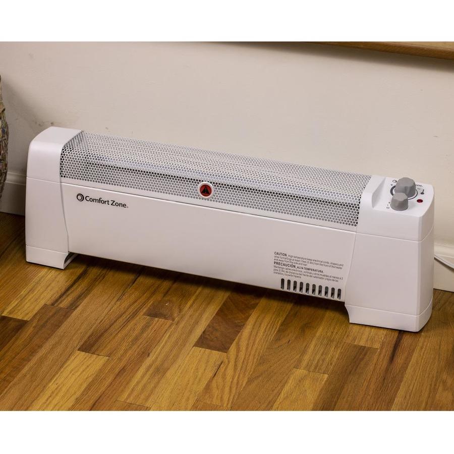 Comfort Zone 1,500-Watt Convection Baseboard Heater with Silent ...