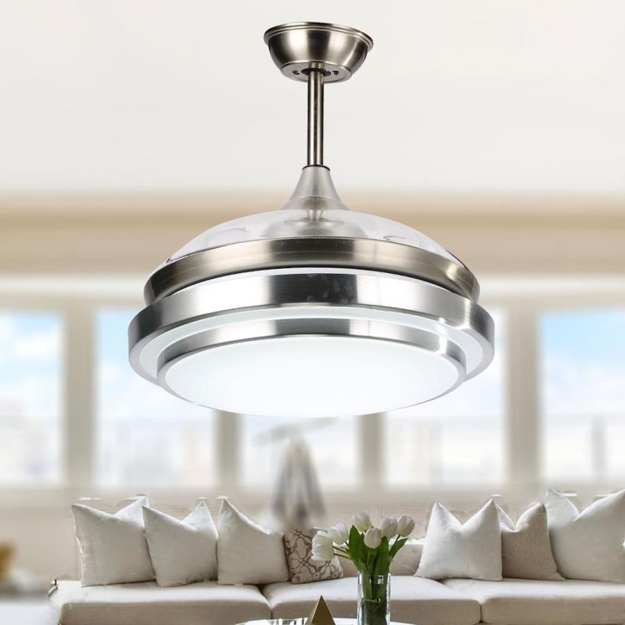 Bella Depot Modern Ceiling Fan with Light and Remote, Retractable