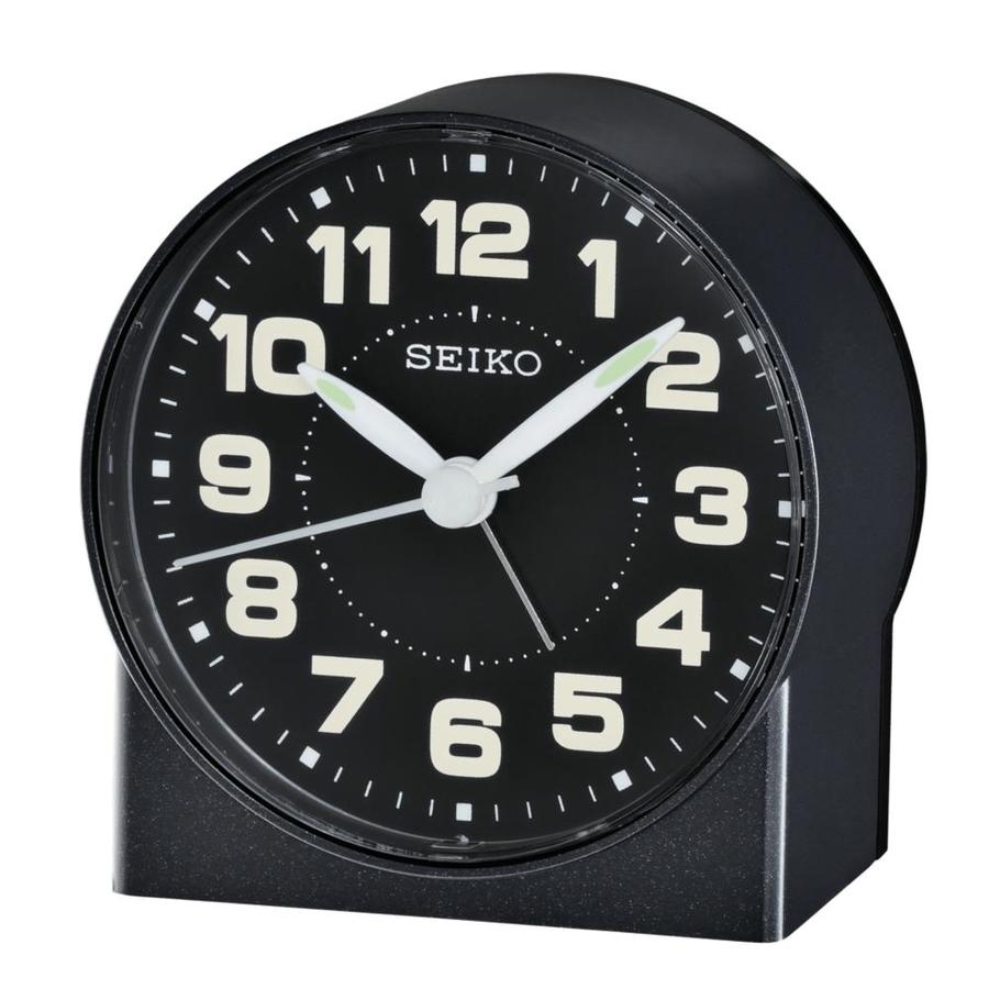 Seiko Emerson 3.25 In. x 3 In. Alarm Clock, Black in the Clocks department at