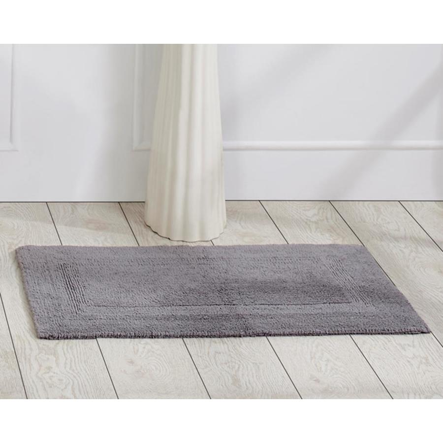 Better Trends Better Trends Lux Collection In Race Track Pattern 100 Cotton Reversible Tufted Bath Mat Rug 17 In X 24 In 2 Piece Set Gray In The Bathroom Rugs Shower Mats Department