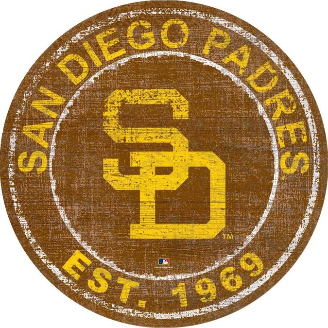 Fan Creations San Diego Padres Heritage Logo Round Sign in