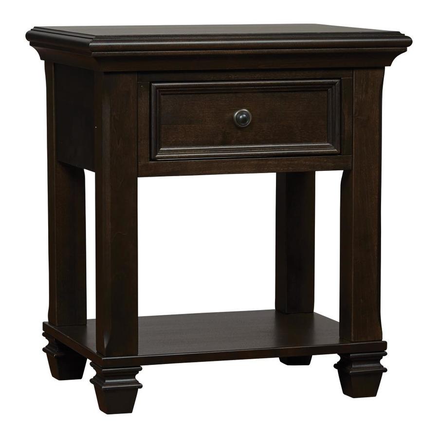 Baby Cache Baby Cache Glendale 1 Drawer Nightstand Charcoal Brown In The Nightstands Department At Lowes Com