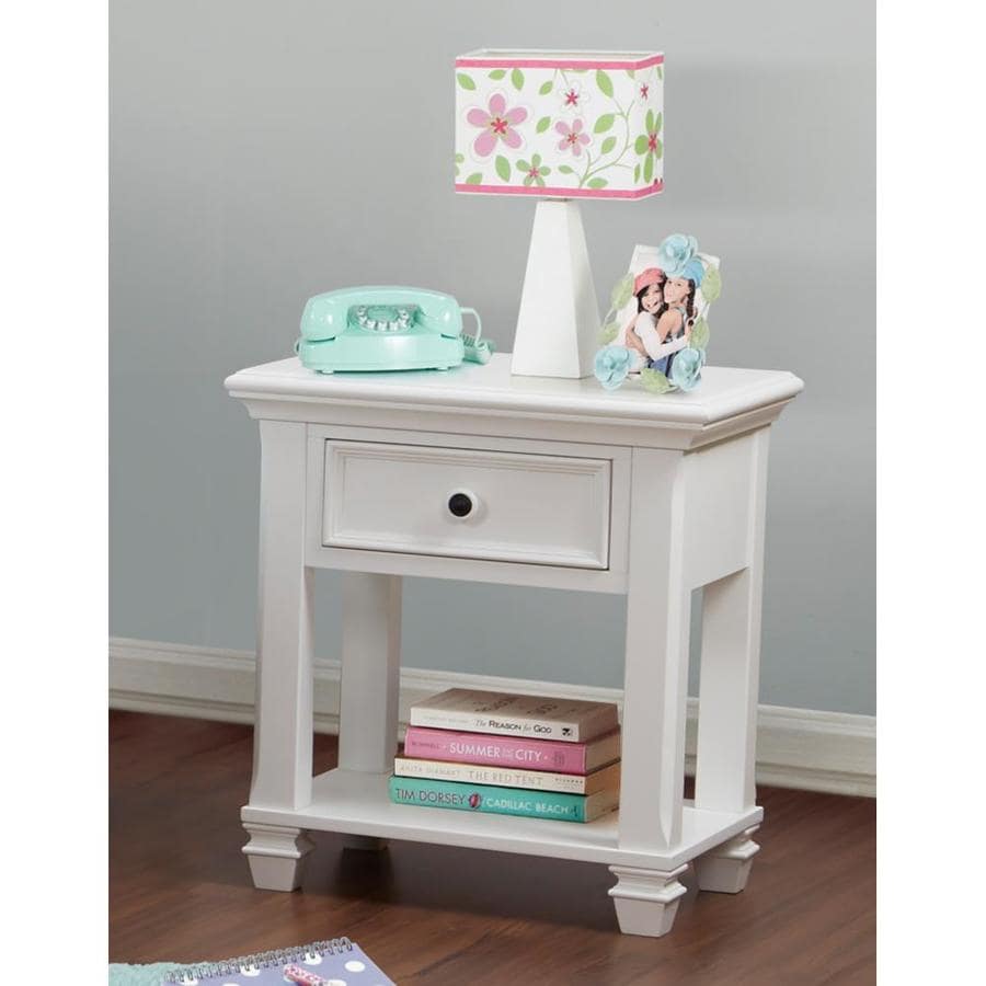 Baby Cache Baby Cache Glendale 1 Drawer Nightstand Pure White In The Nightstands Department At Lowes Com