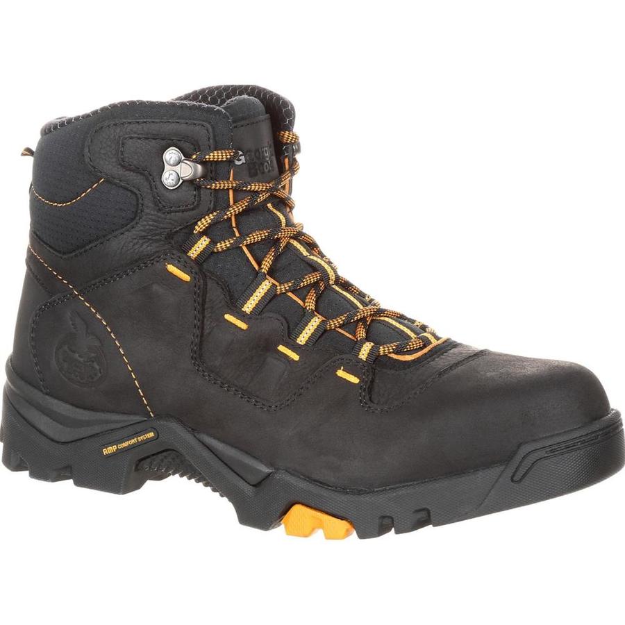 black waterproof work boots