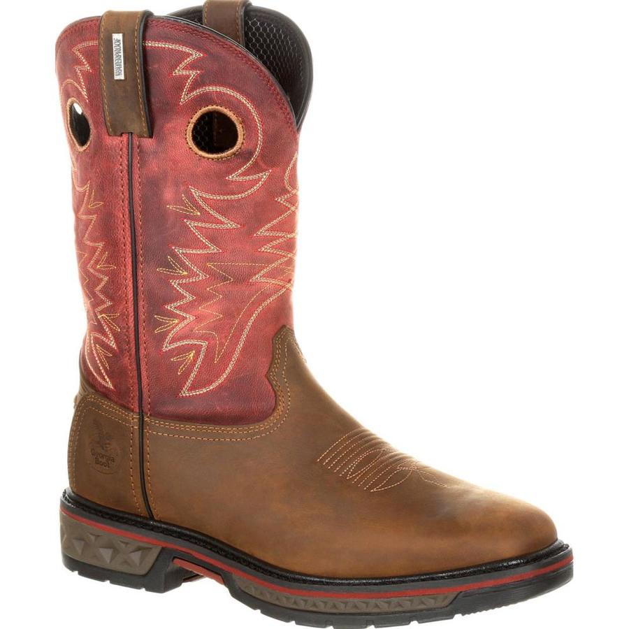 Georgia Boot Size: 8.5 Wide Mens Brown 