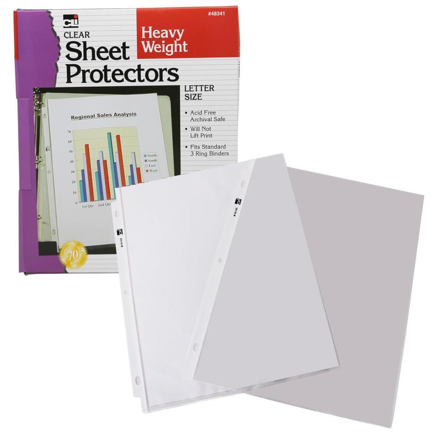 Charles Leonard Sheet Protectors 100/ per box heavy Weight 48341 Letter size Clear