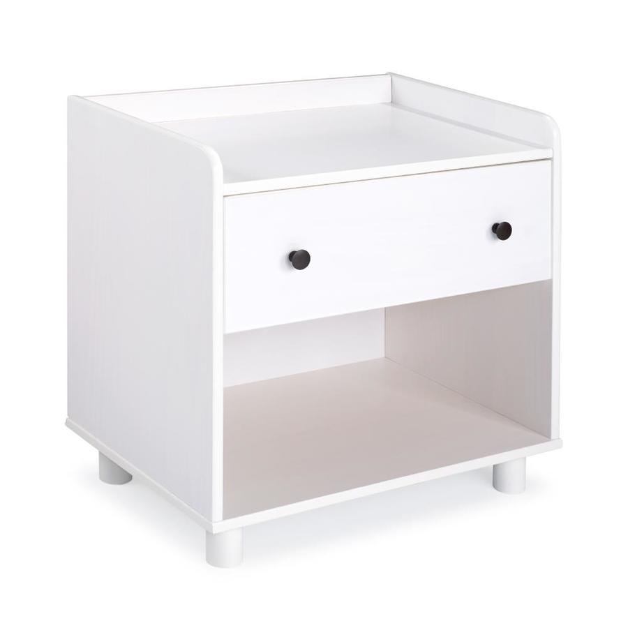 Walker Edison 1 Drawer Tray Top Solid Wood Nightstand White In The Nightstands Department At Lowes Com