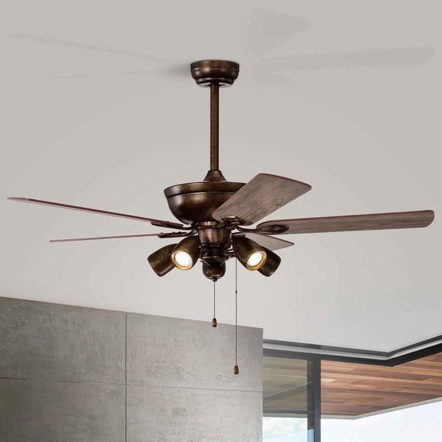 Parrot Uncle 52-in Oil Rubbed Bronze Indoor Ceiling Fan (5-blade) In 