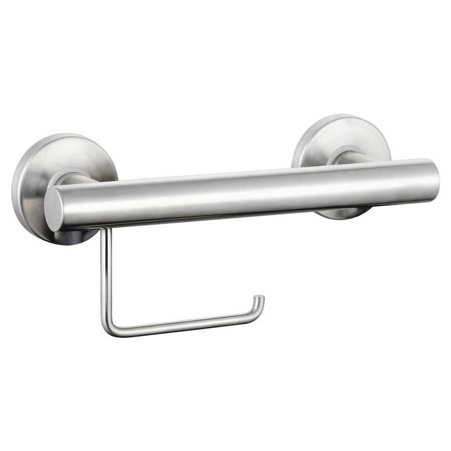 Evekare Toilet Paper Roll Holder With Grab Bar- Stainless Steel In The 