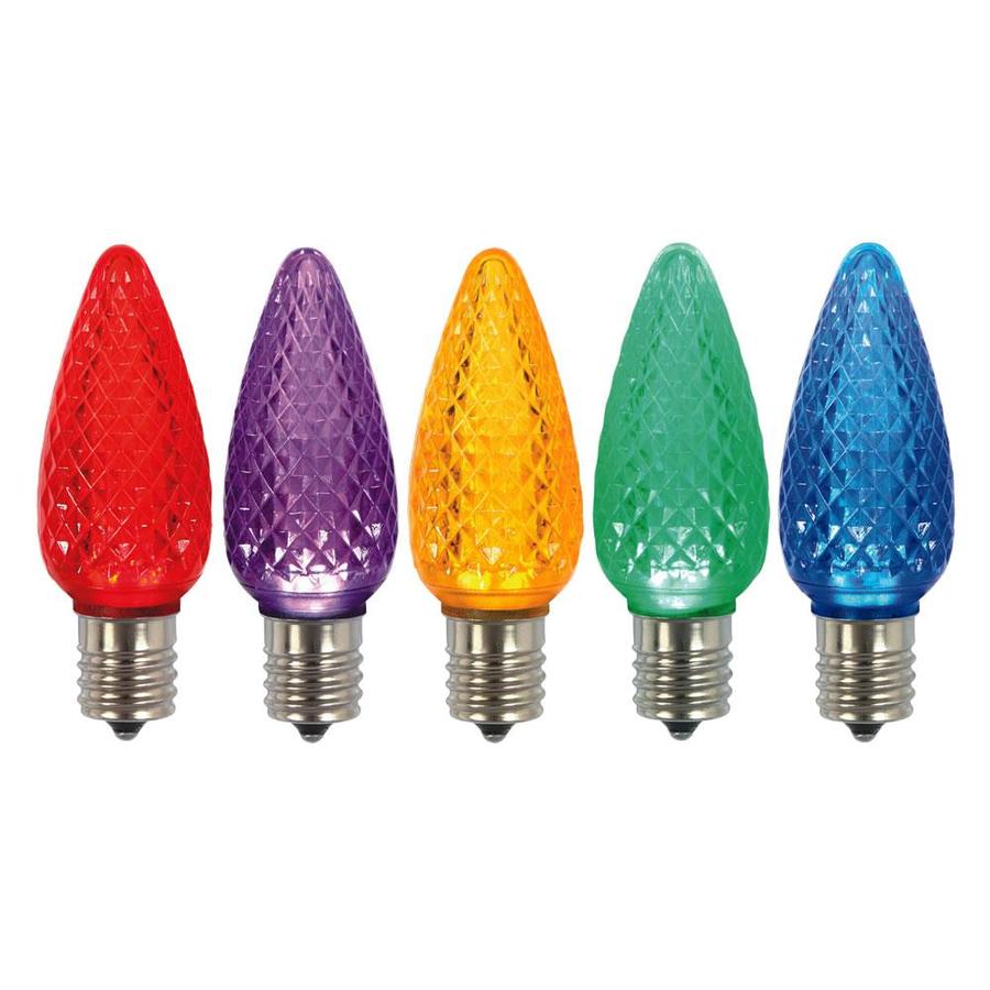 Vickerman Assorted Indoor Multicolor LED C9 Assorted String Light Bulbs
