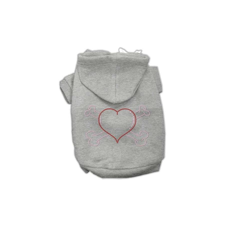 Black Mirage Pet Products Heart and Crossbones Hoodies X-Large//Size 16