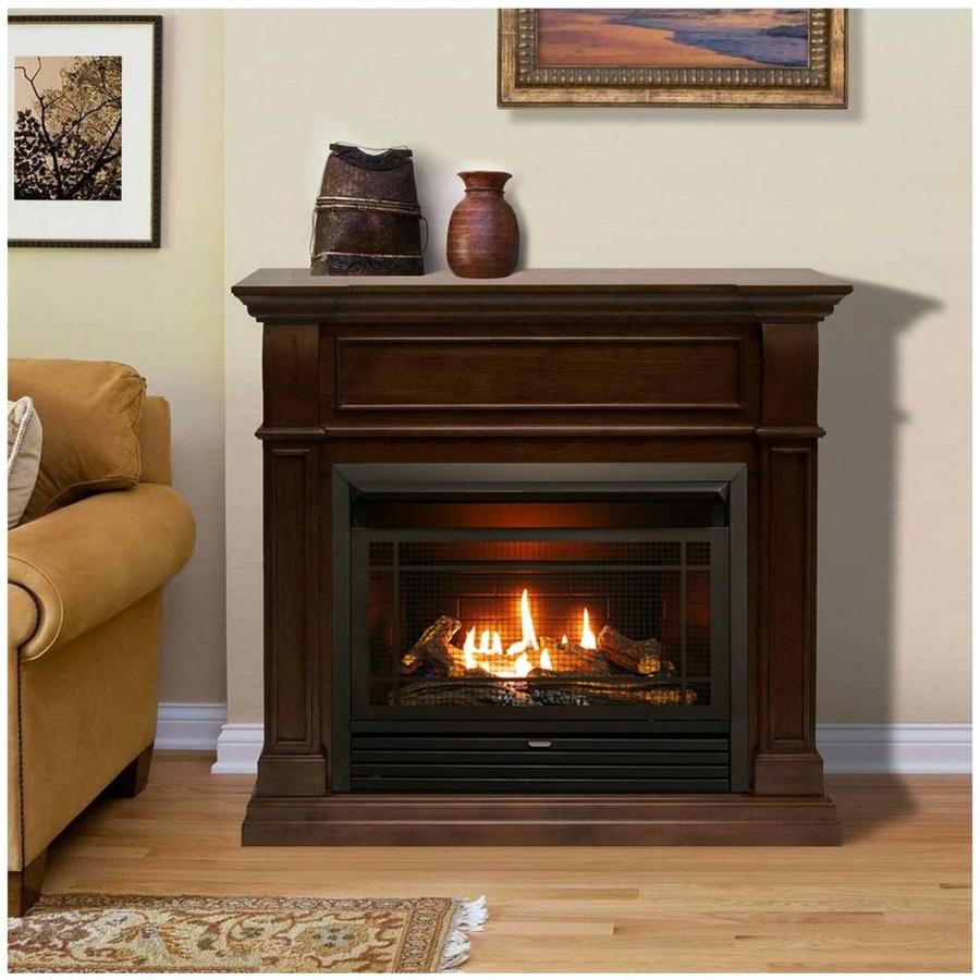 Duluth Forge Duluth Forge Dual Fuel Vent Less Gas Fireplace with Mantel