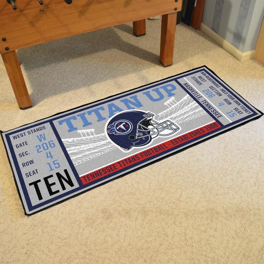 FANMATS Tennessee Titans NFL Ticket Runner 3 X 6 Navy Indoor Solid ...