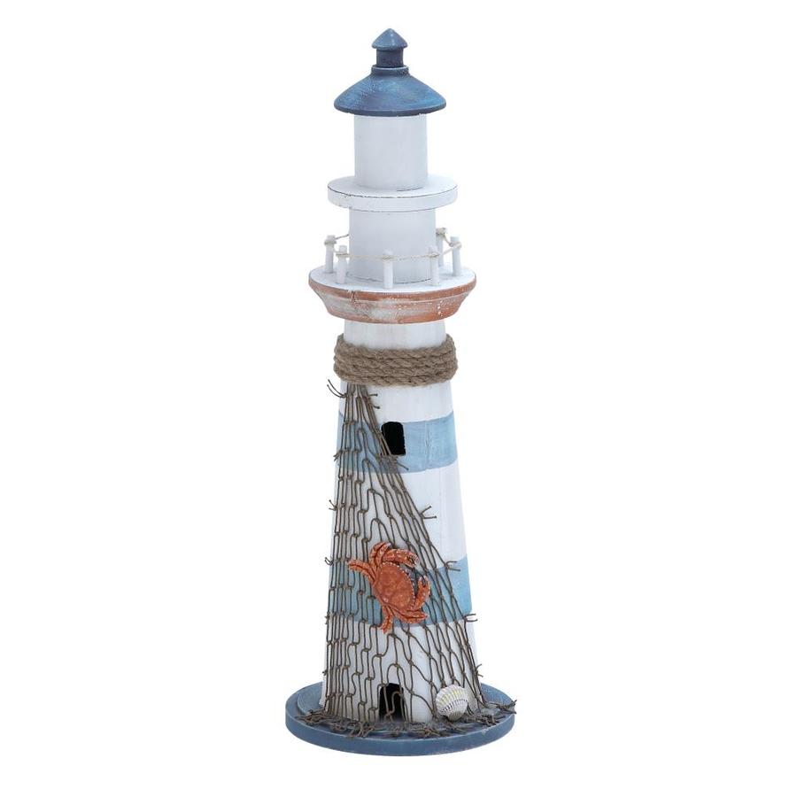 Grayson Lane White Wood Coastal Sculpture Lighthouse 16 X 6 X 6 In The Decorative Accessories Department At Lowes Com