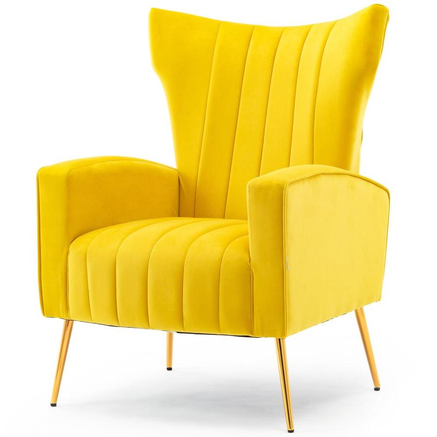 yellow accent chair
