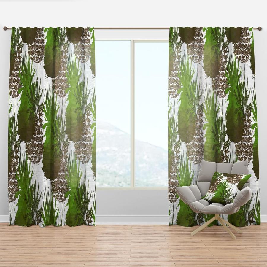 Linen Blend Textured Rod Pocket Tailored Short Curtains Living Room Curtain Sets 27 X 24 Green Yellow Pineapple Two Panels Nanan Tiers Curtains Pineapple Printed Kitchen Curtain Drapes Home Décor Home