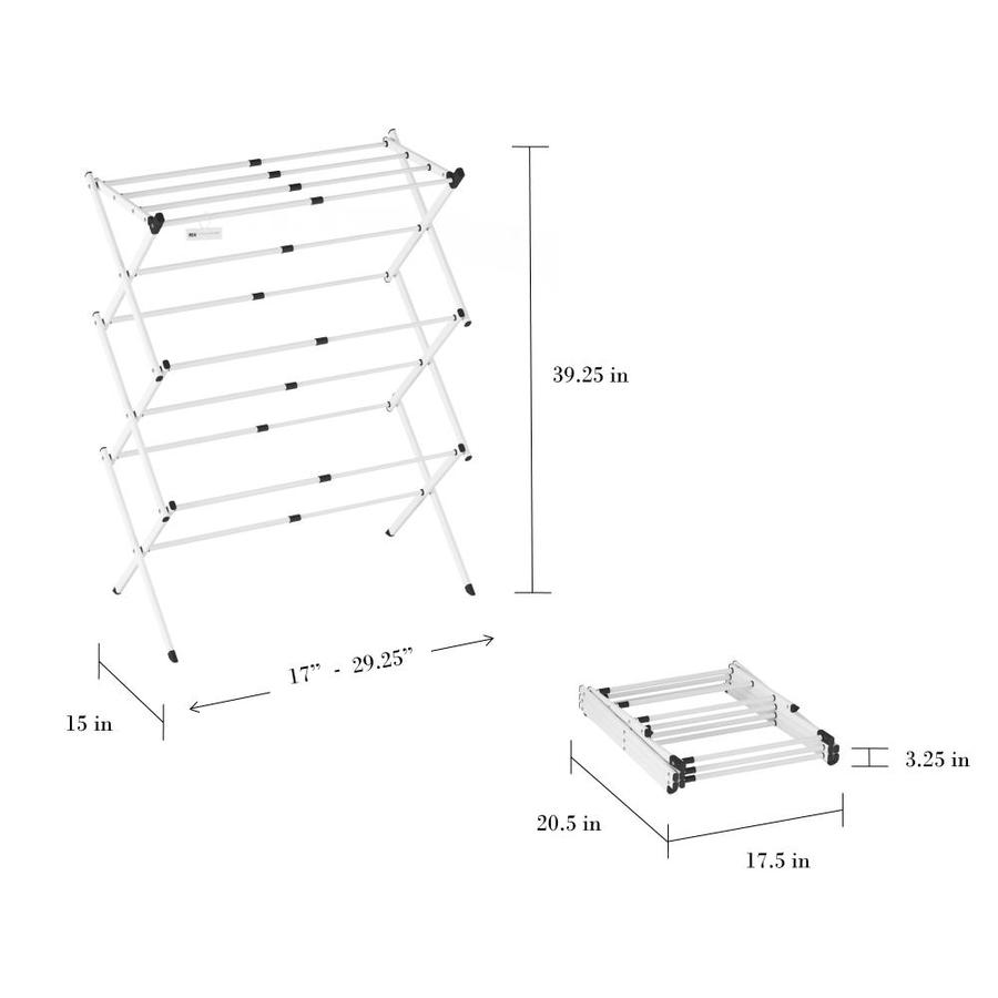 Hastings Home Clothes Drying Rack- 3 Tiered Expandable Free Standing 