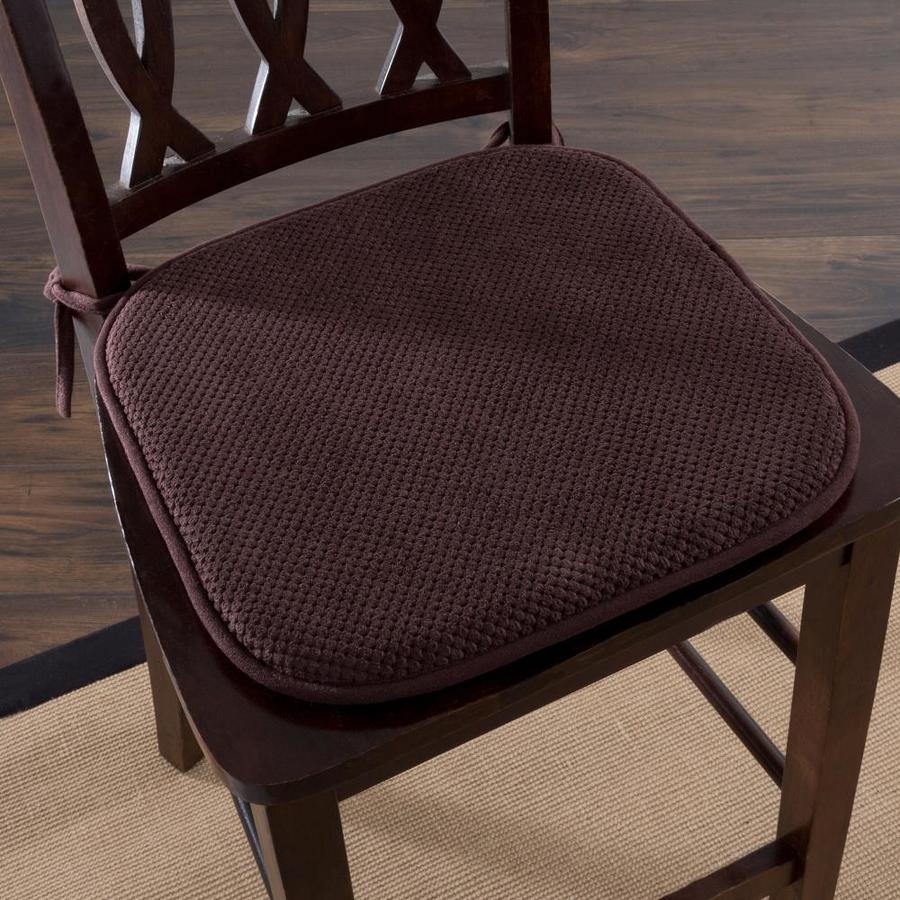 Hastings Home Memory Foam Chair Cushion For Dining Room Kitchen Outdoor Patio And Desk Chairs Machine Washable Pad With Nonslip Back By Hastings Home Chocolate In The Indoor Chair Cushions Department At