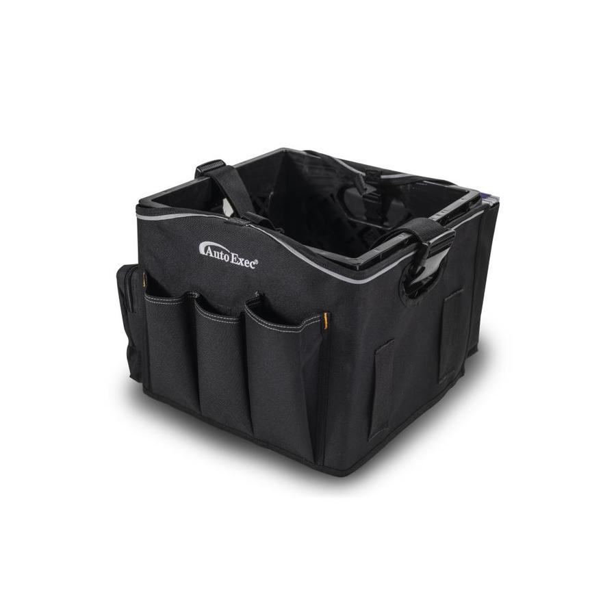 AutoExec AUE80022 Milk Crate Vehicle and Mobile Office Work Station with Apron Power Inverter and Phone Mount Laptop Tray