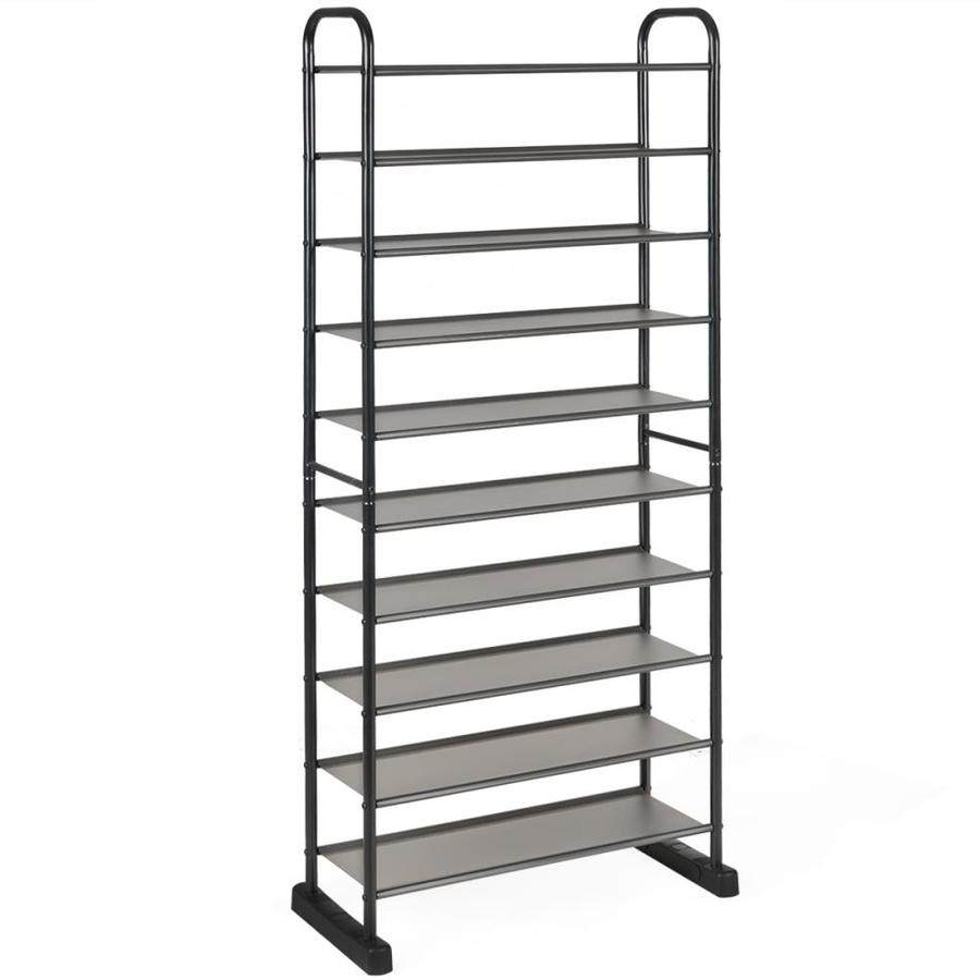 metal shoe rack with cover