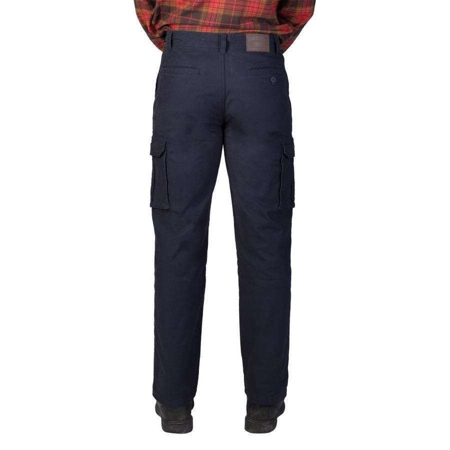 smith's workwear fleece lined stretch canvas cargo work pants