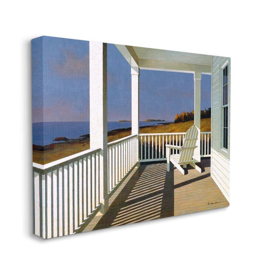 Stupell Industries Stupell Industries Cottage Porch Scene At Sunset Coastal Landscape Painting Stretched Canvas Wall Art By Zhen Huan Lu 16 X 1 5 X In The Wall Art Department At Lowes Com