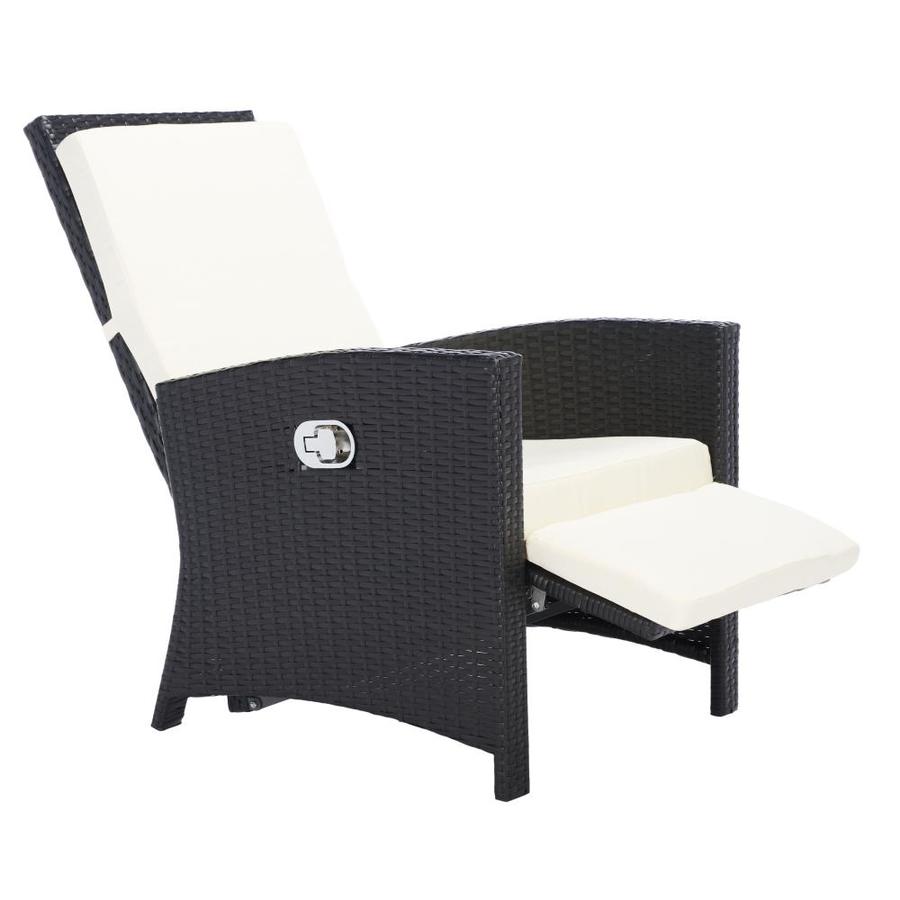 black outdoor recliner chair