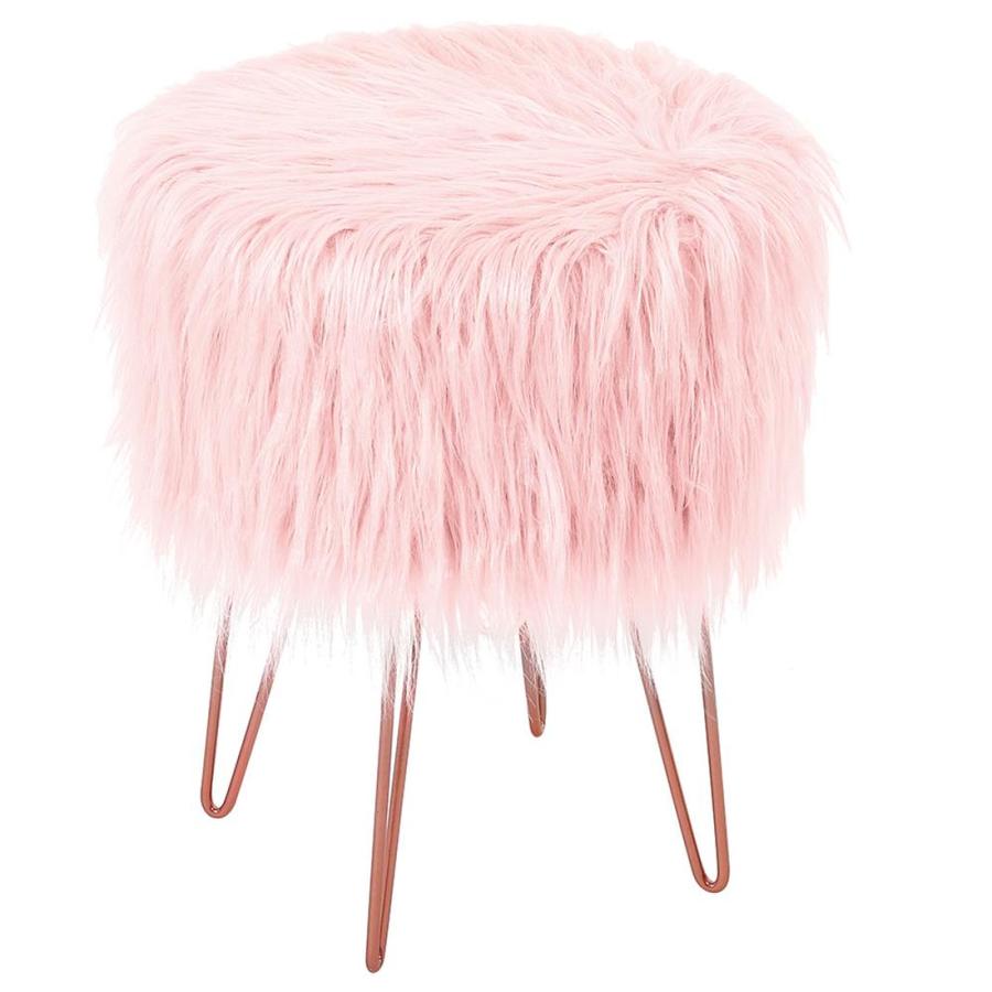 faux fur stool