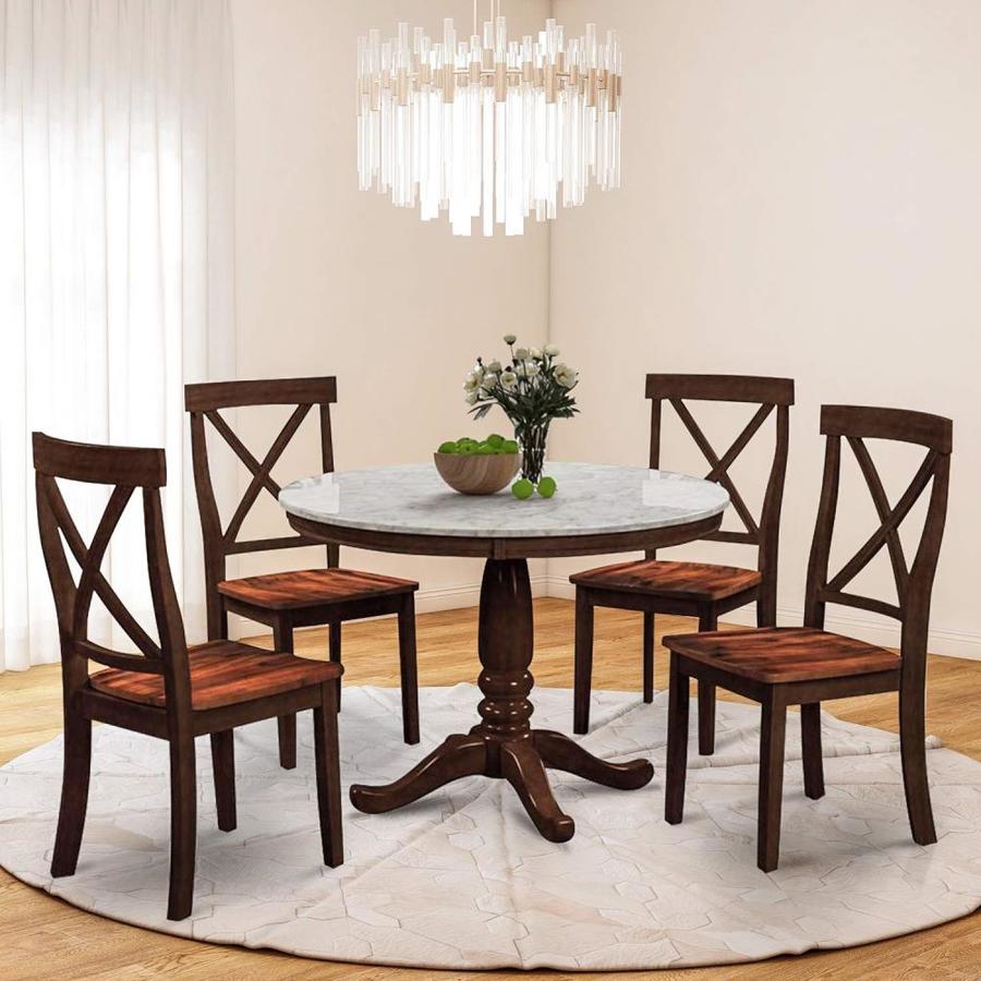 Clihome 5 Pieces Dining Room Set——Dining Table and Chairs Set for 4