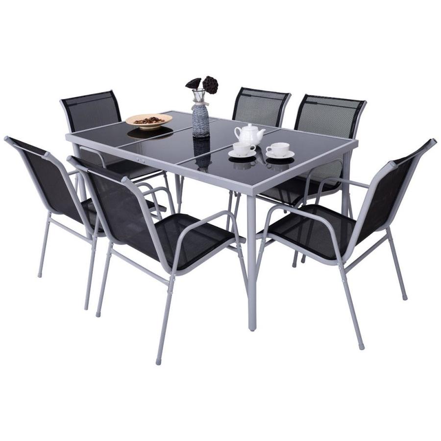 glass table and chairs