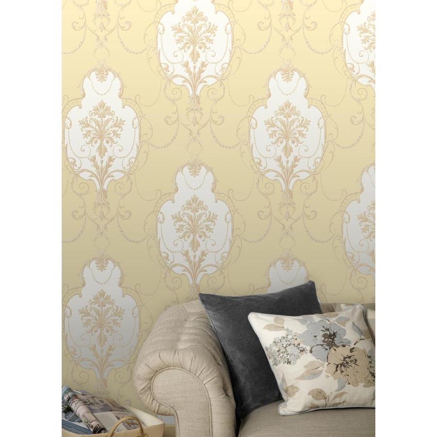 Fine Decor Medley 56.4-sq ft Yellow Non-Woven Abstract Unpasted