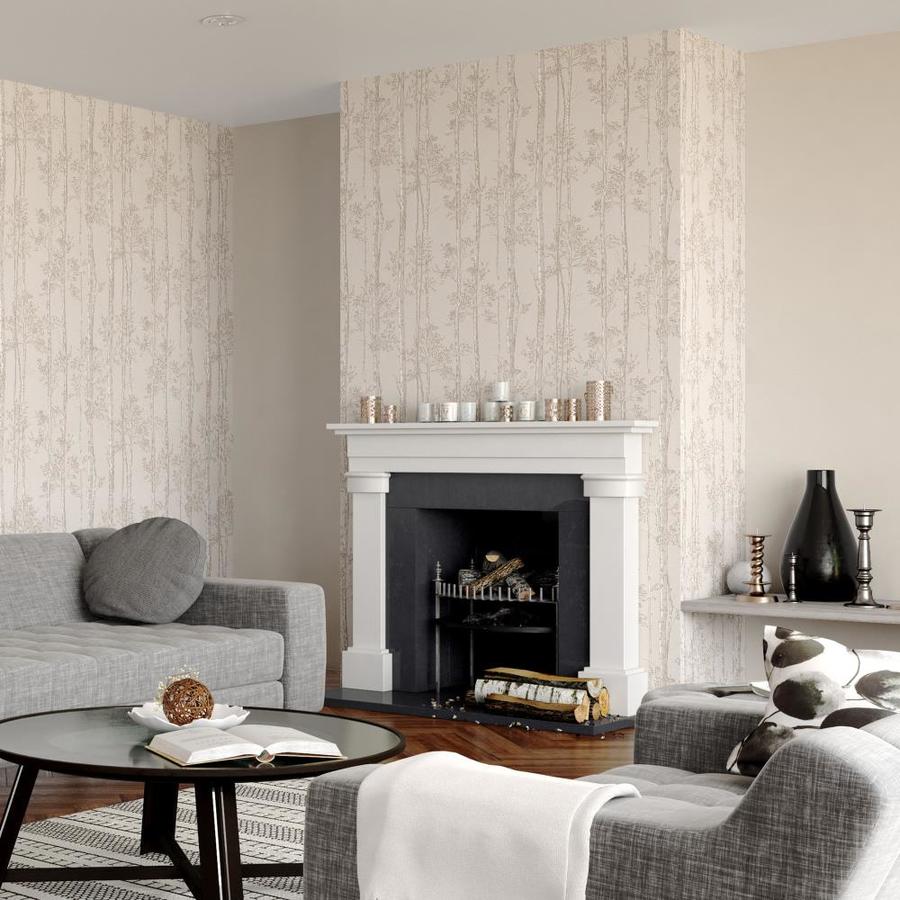 Graham & Brown Highland 56sq ft Natural Vinyl Textured Floral Unpasted