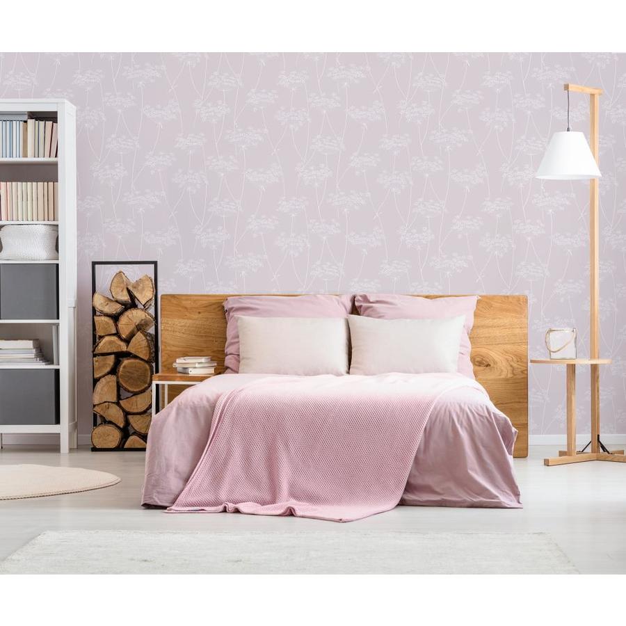 Graham & Brown Highland 56sq ft Pink Vinyl Textured Floral Unpasted