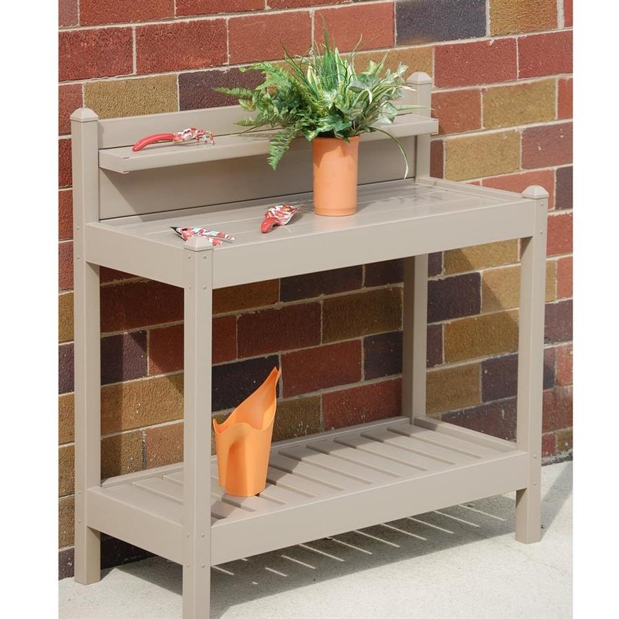 DuraTrel 43in W x 49in H x 22in D Brown PVC/Vinyl Potting Bench in