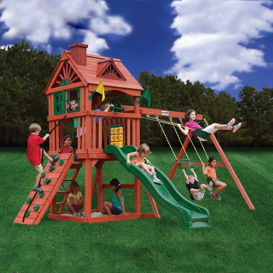 gorilla playsets highpoint residential wood playset