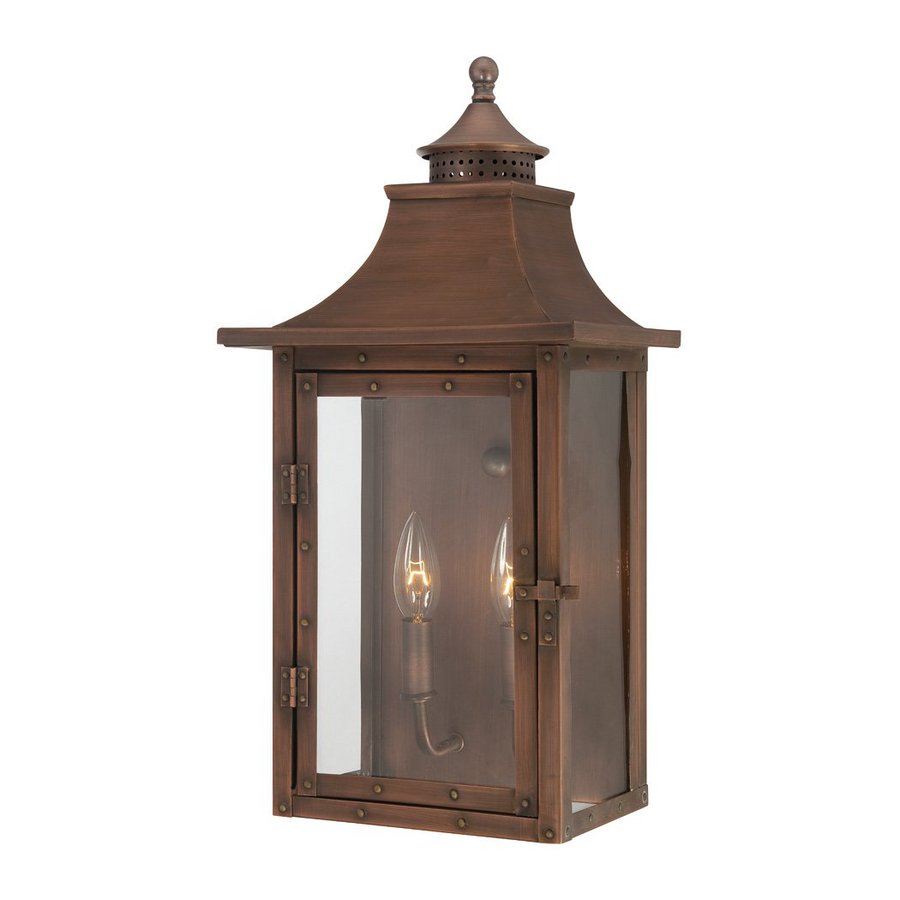Shop Acclaim Lighting St Charles 19.5-in H Copper Patina Outdoor Wall Light at 0